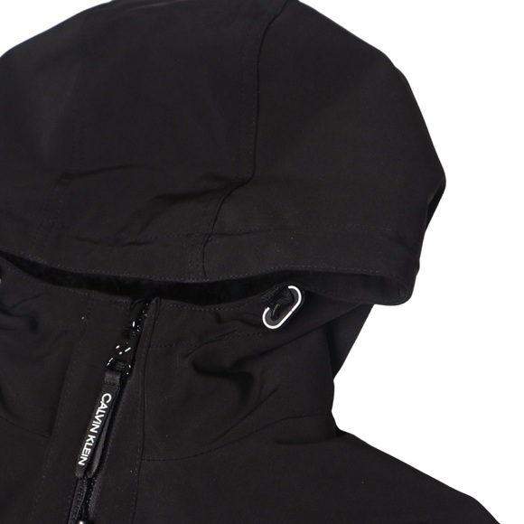 Calvin Klein Jacket NWT $225 Hooded Water Resistance Fleece Lined Mens S/P Black - Picture 6 of 13